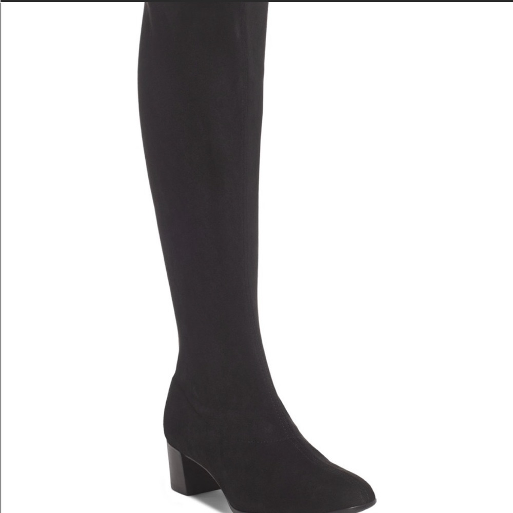 Munro Newbury Black Tall Stretch Fabric Fashion Pull On Boot Size 13 - NTN